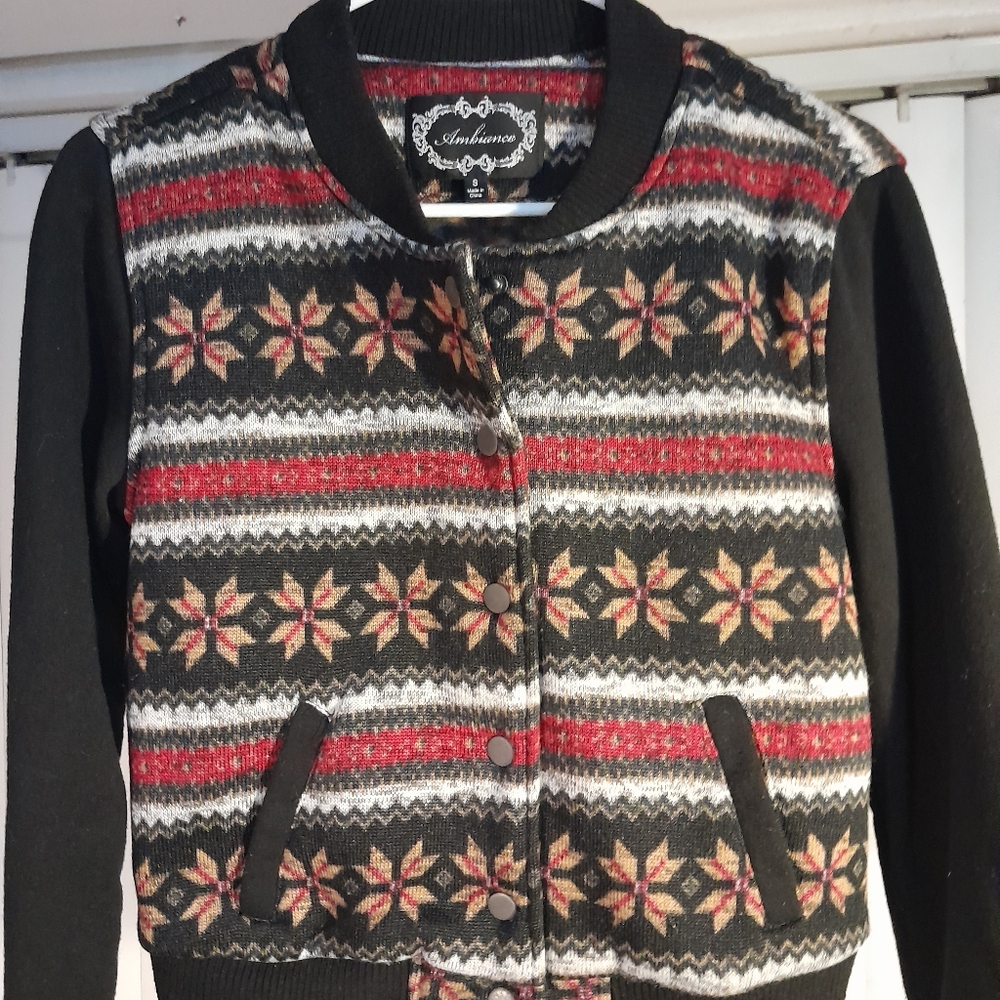 Button snap sweater